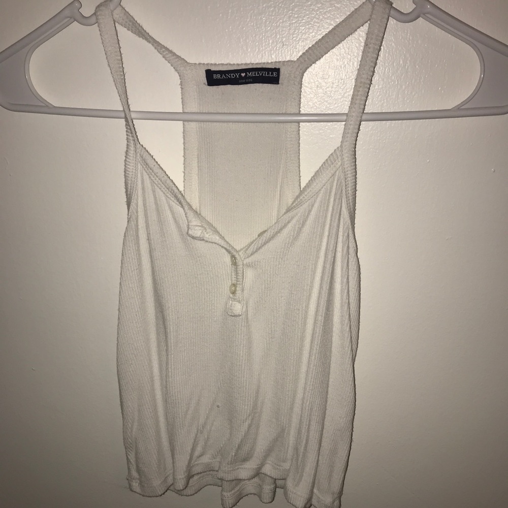 Brandy Melville white crop top tank